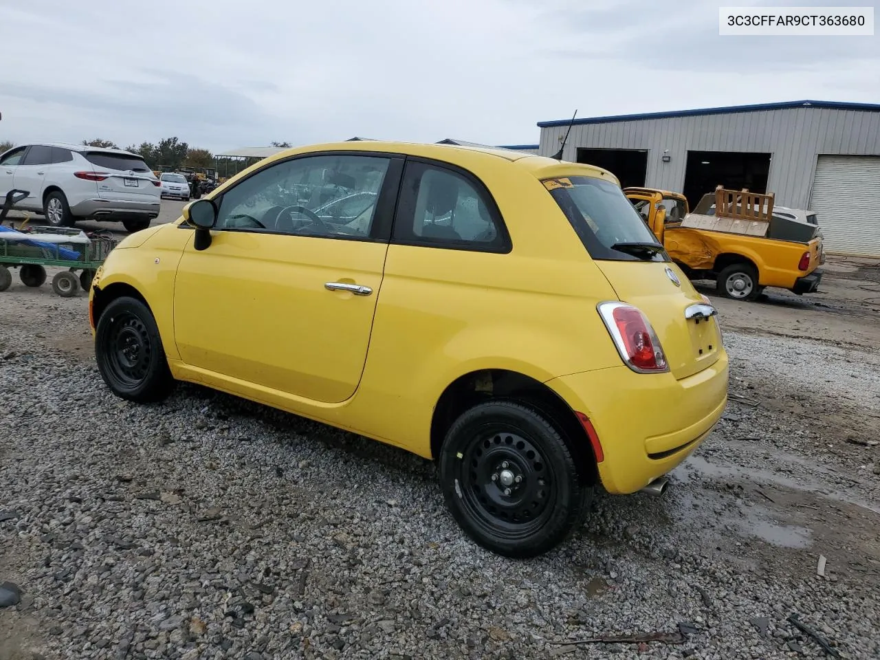 2012 Fiat 500 Pop VIN: 3C3CFFAR9CT363680 Lot: 76691024