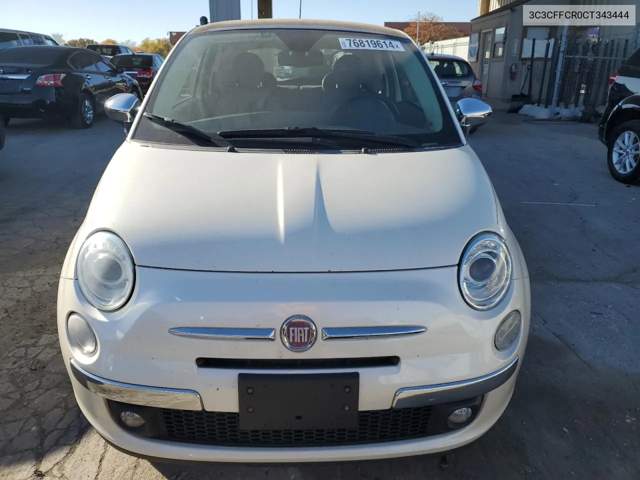 2012 Fiat 500 Lounge VIN: 3C3CFFCR0CT343444 Lot: 76819614