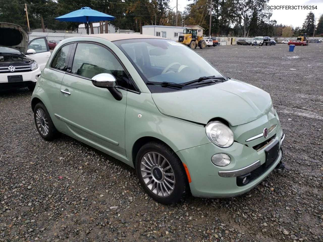 2012 Fiat 500 Lounge VIN: 3C3CFFER3CT195254 Lot: 77498294