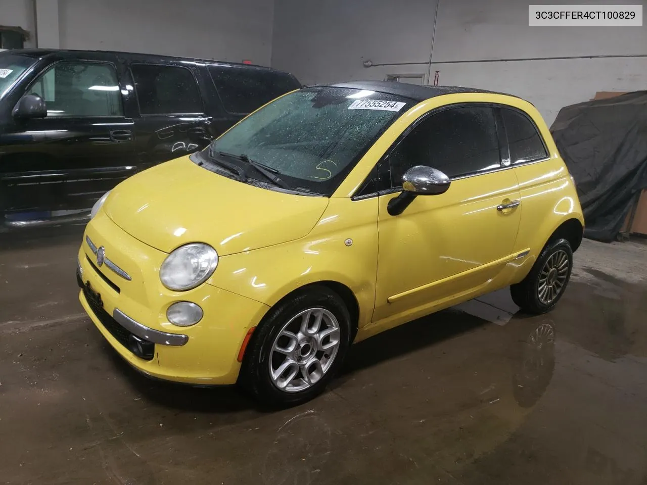 2012 Fiat 500 Lounge VIN: 3C3CFFER4CT100829 Lot: 77555254