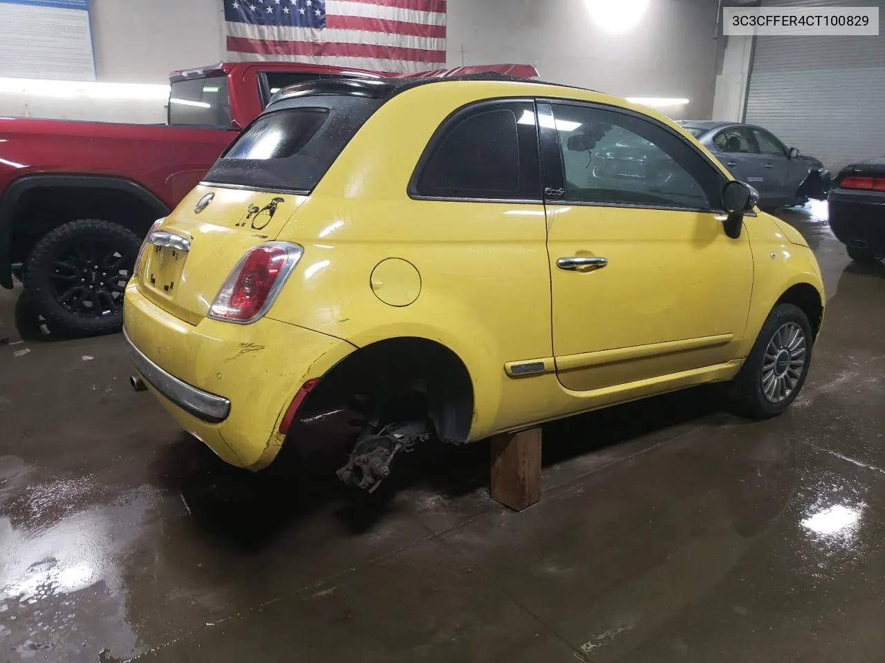 2012 Fiat 500 Lounge VIN: 3C3CFFER4CT100829 Lot: 77555254