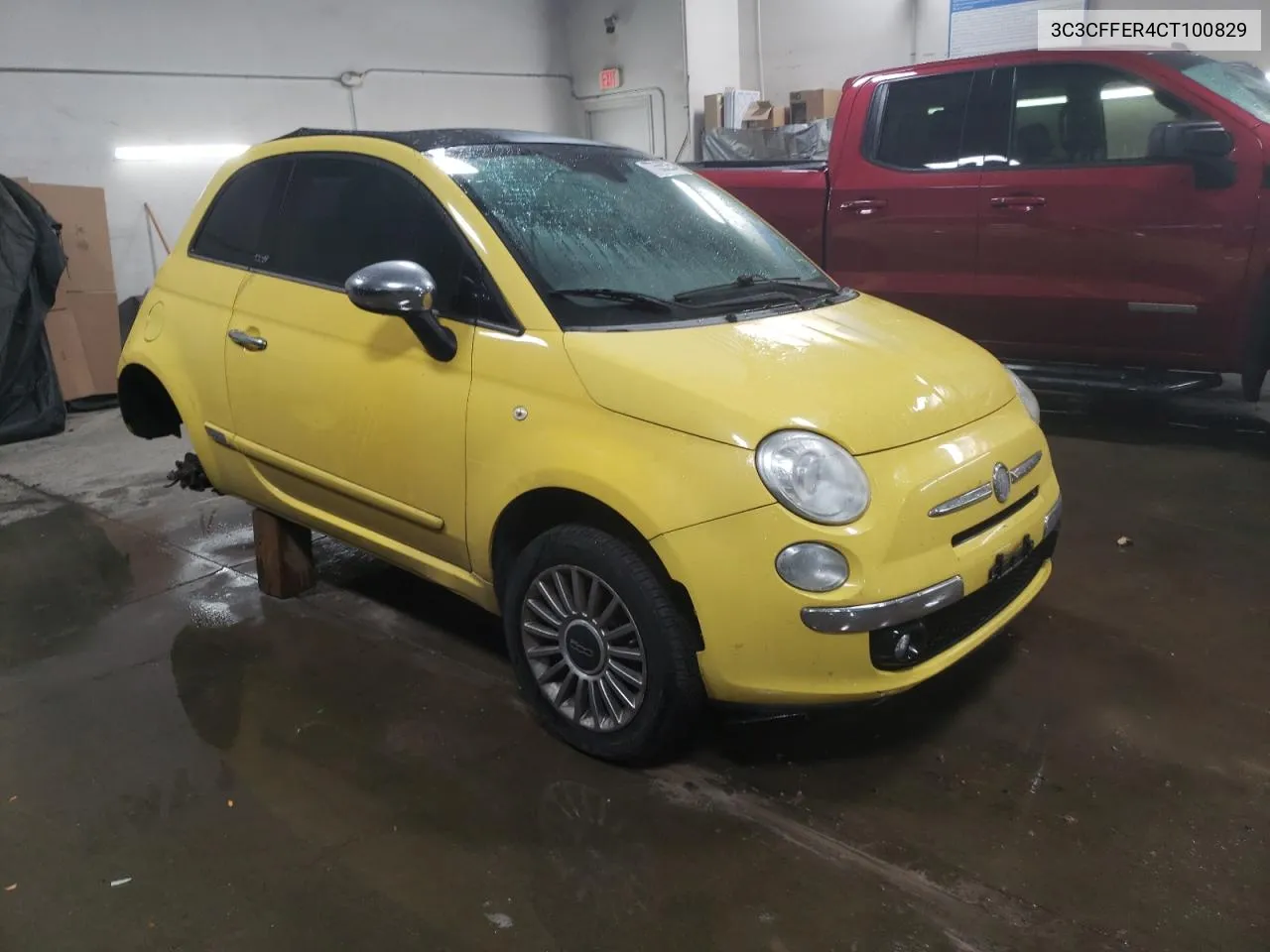 2012 Fiat 500 Lounge VIN: 3C3CFFER4CT100829 Lot: 77555254