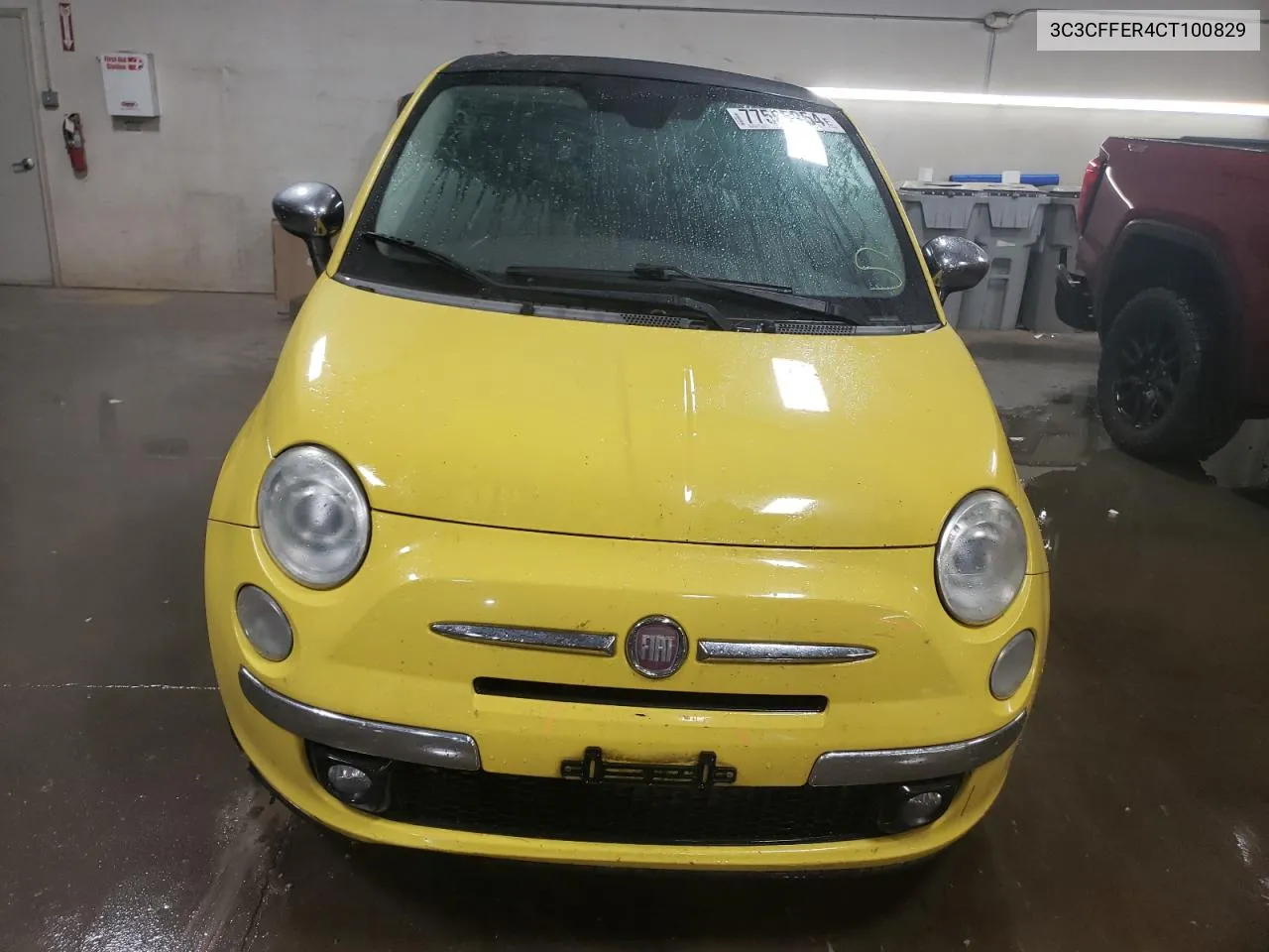 2012 Fiat 500 Lounge VIN: 3C3CFFER4CT100829 Lot: 77555254