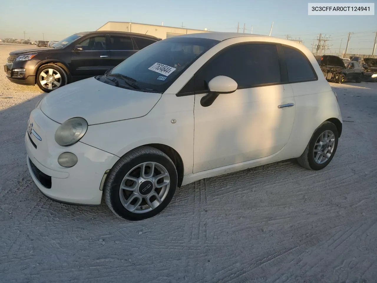 2012 Fiat 500 Pop VIN: 3C3CFFAR0CT124941 Lot: 77634644