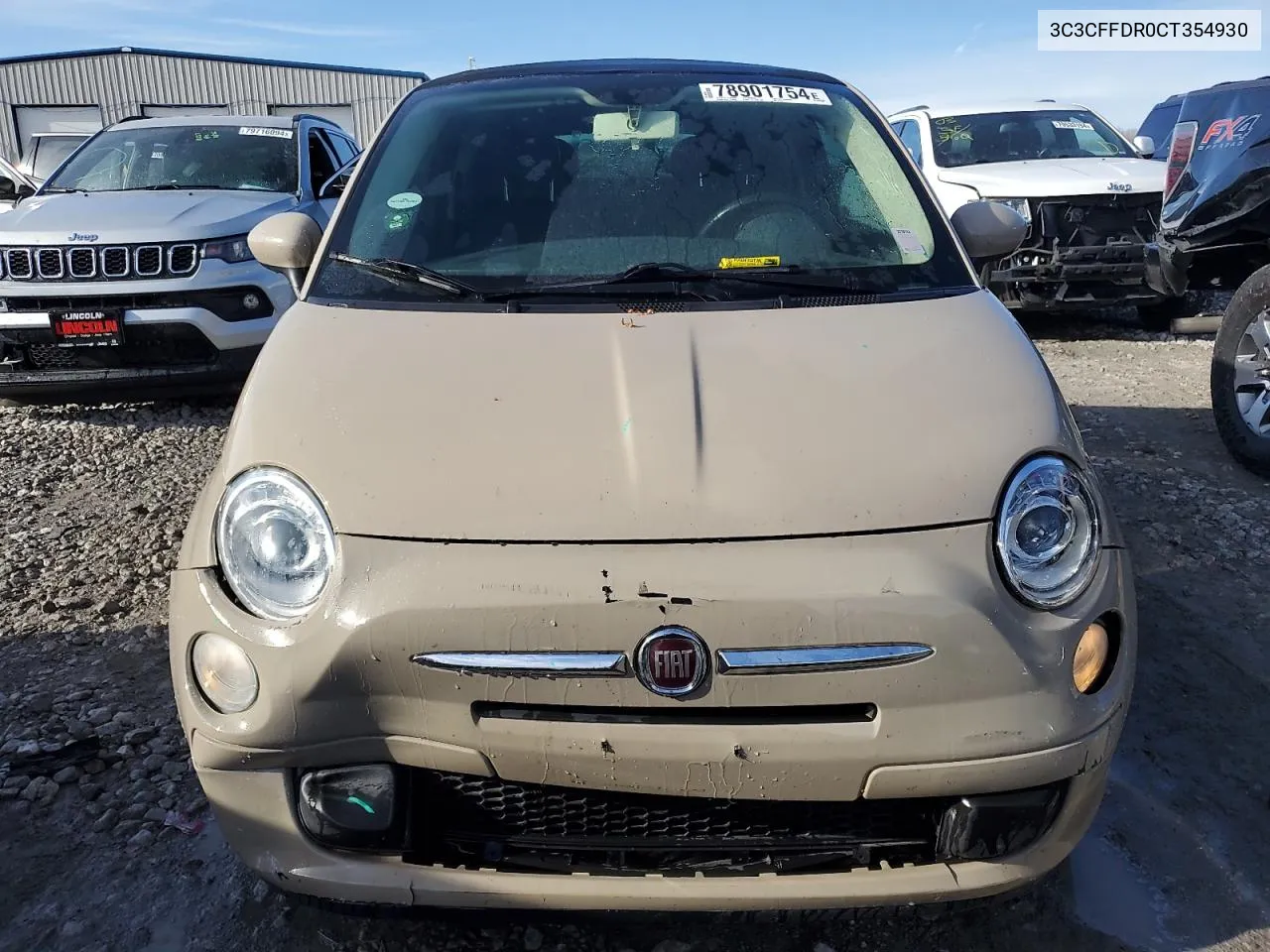 2012 Fiat 500 Pop VIN: 3C3CFFDR0CT354930 Lot: 78901754