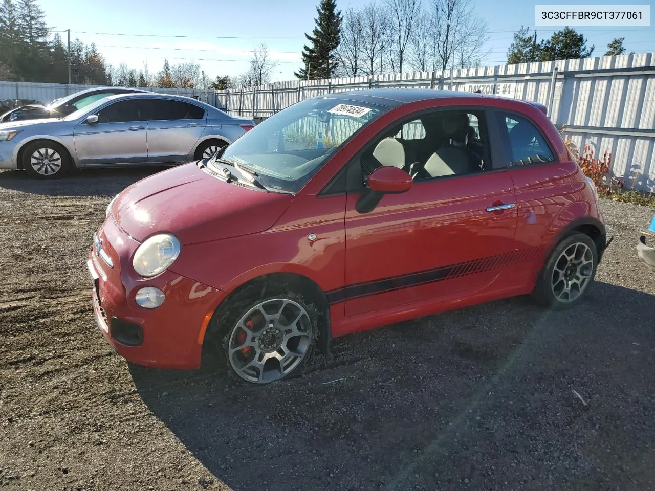 2012 Fiat 500 Sport VIN: 3C3CFFBR9CT377061 Lot: 78974534