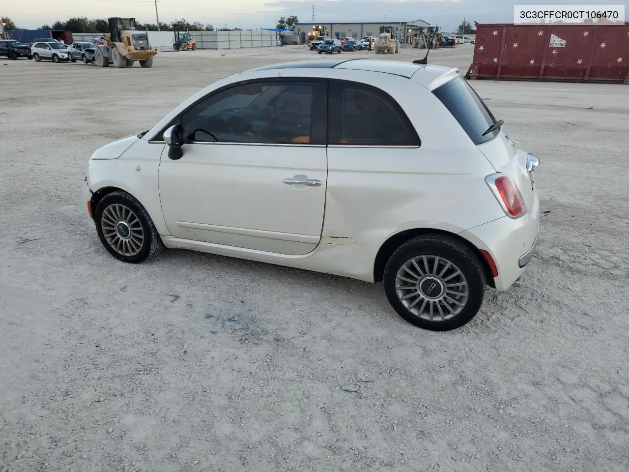 2012 Fiat 500 Lounge VIN: 3C3CFFCR0CT106470 Lot: 79341214