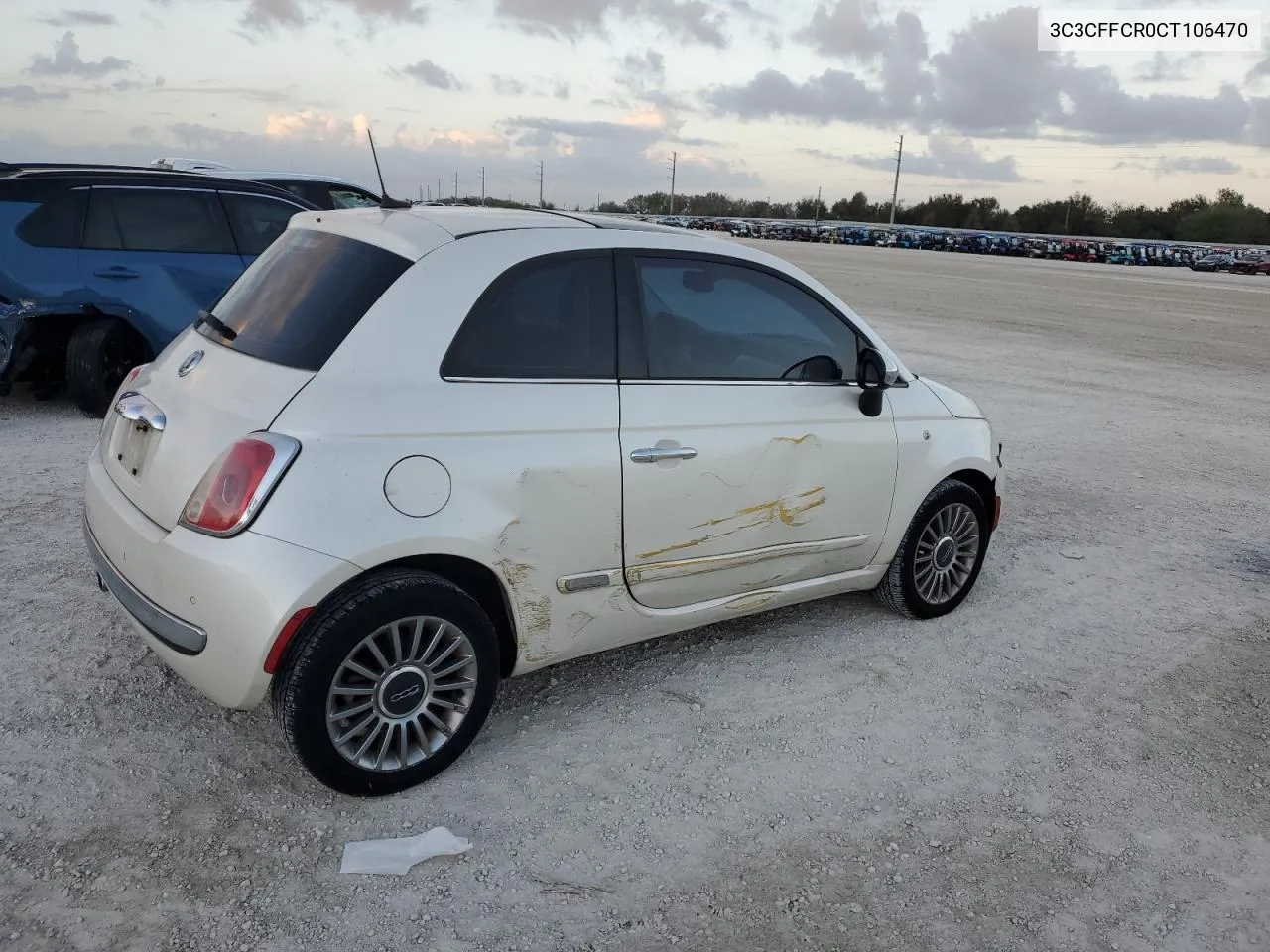 2012 Fiat 500 Lounge VIN: 3C3CFFCR0CT106470 Lot: 79341214