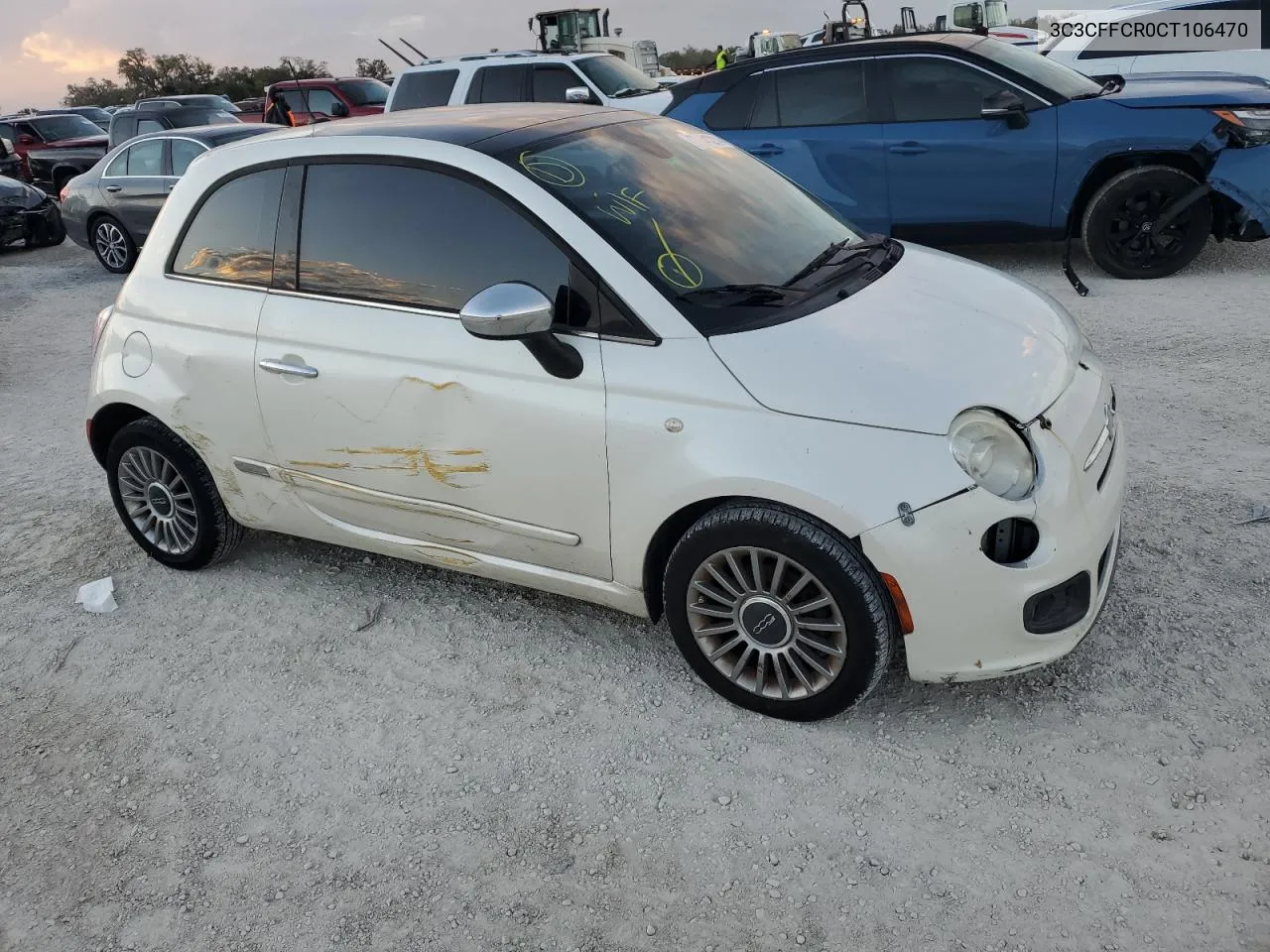 2012 Fiat 500 Lounge VIN: 3C3CFFCR0CT106470 Lot: 79341214