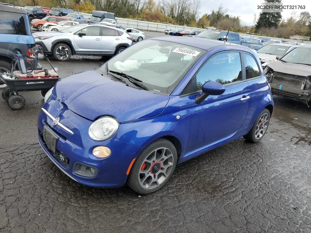 2012 Fiat 500 Sport VIN: 3C3CFFBR3CT321763 Lot: 79485084