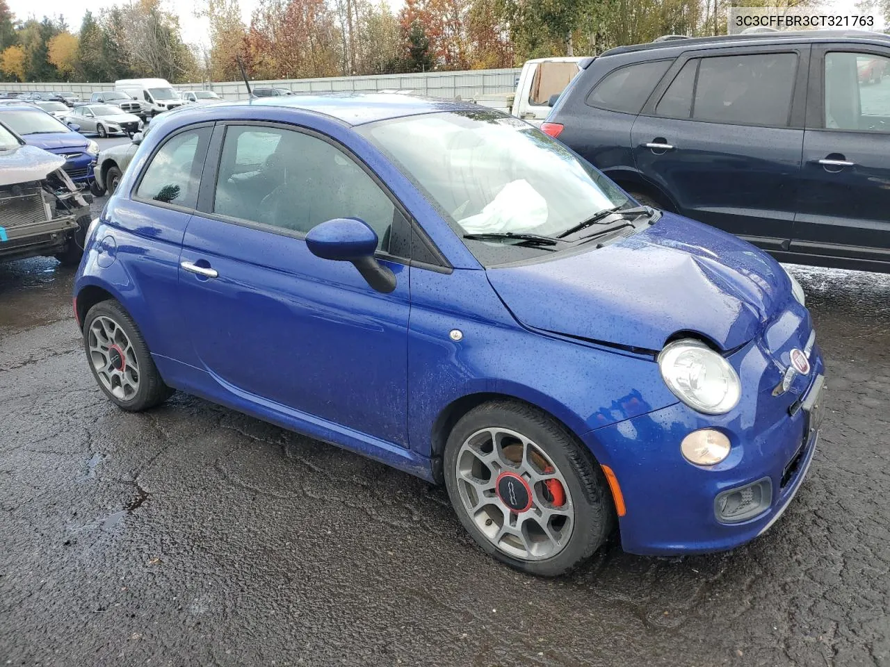 2012 Fiat 500 Sport VIN: 3C3CFFBR3CT321763 Lot: 79485084