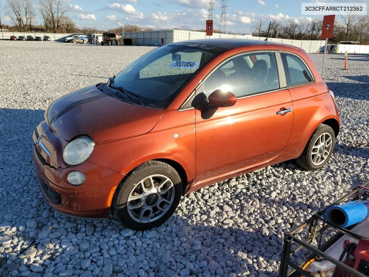 2012 Fiat 500 Pop VIN: 3C3CFFAR8CT212362 Lot: 79531854