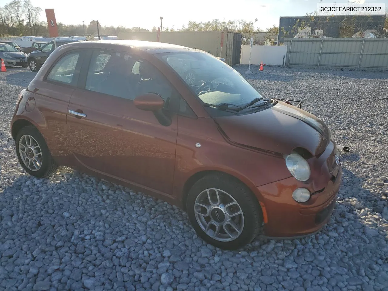 2012 Fiat 500 Pop VIN: 3C3CFFAR8CT212362 Lot: 79531854