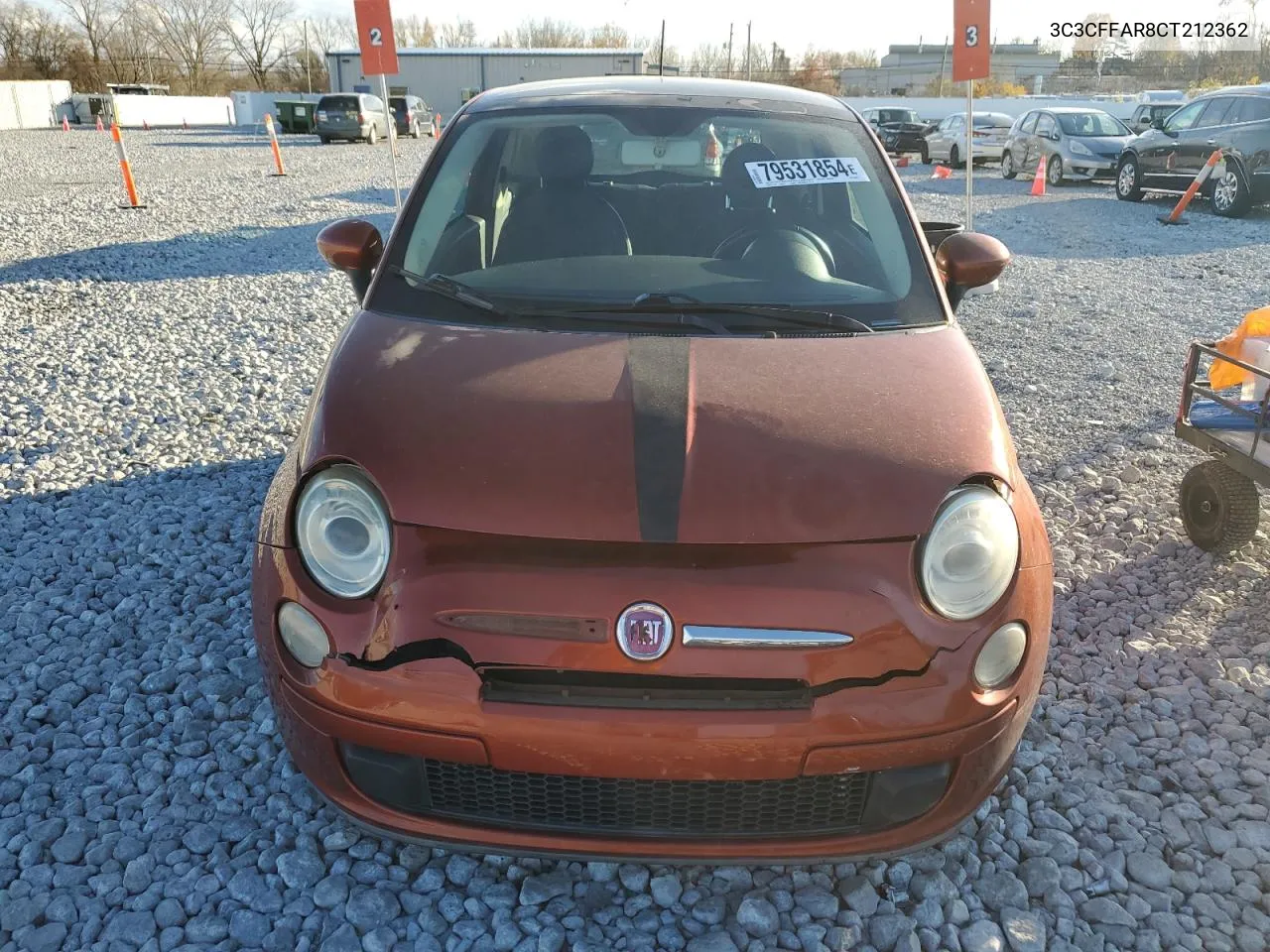 2012 Fiat 500 Pop VIN: 3C3CFFAR8CT212362 Lot: 79531854