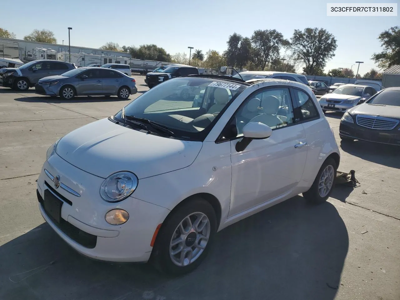 2012 Fiat 500 Pop VIN: 3C3CFFDR7CT311802 Lot: 79677144