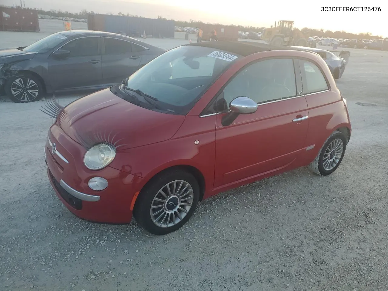 2012 Fiat 500 Lounge VIN: 3C3CFFER6CT126476 Lot: 80428244