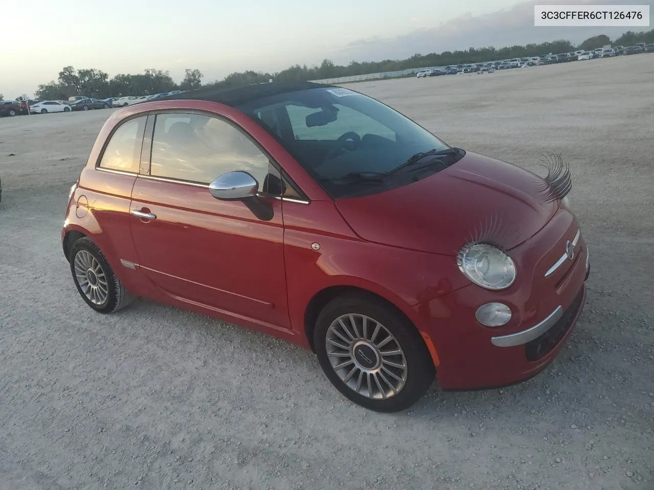 2012 Fiat 500 Lounge VIN: 3C3CFFER6CT126476 Lot: 80428244