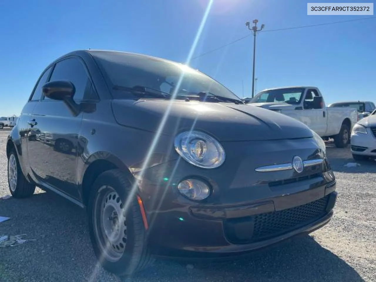 2012 Fiat 500 Pop VIN: 3C3CFFAR9CT352372 Lot: 81260034