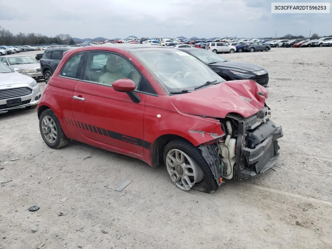 2013 Fiat 500 Pop VIN: 3C3CFFAR2DT596253 Lot: 47970824