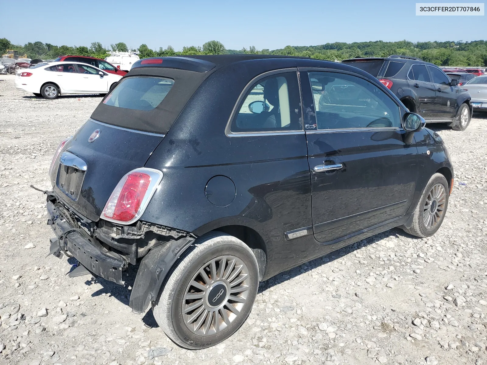 2013 Fiat 500 Lounge VIN: 3C3CFFER2DT707846 Lot: 59169174