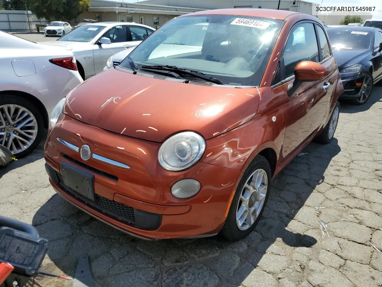 2013 Fiat 500 Pop VIN: 3C3CFFAR1DT545987 Lot: 59469184