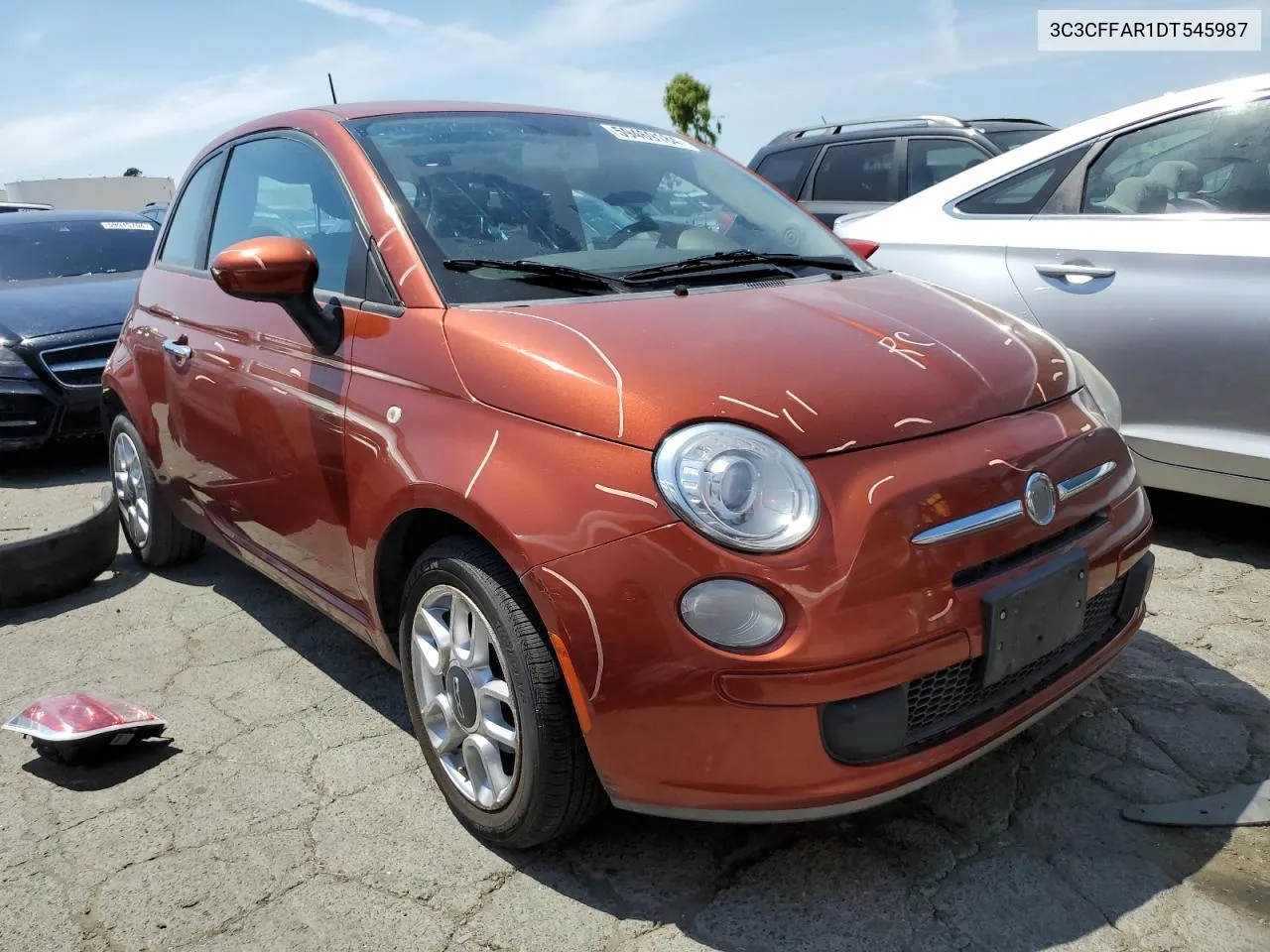 2013 Fiat 500 Pop VIN: 3C3CFFAR1DT545987 Lot: 59469184