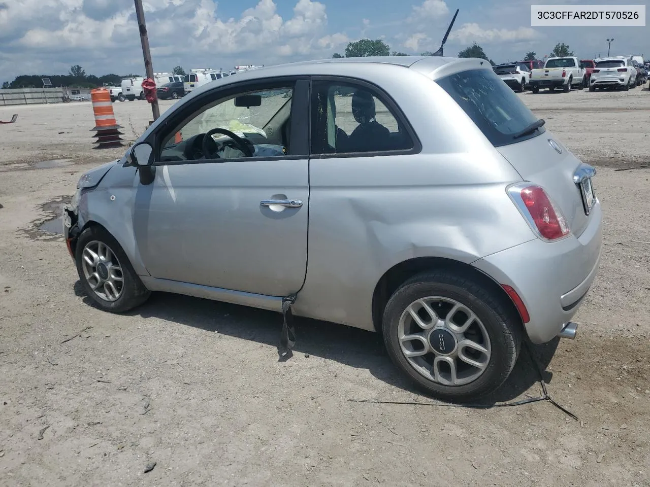 2013 Fiat 500 Pop VIN: 3C3CFFAR2DT570526 Lot: 63537674