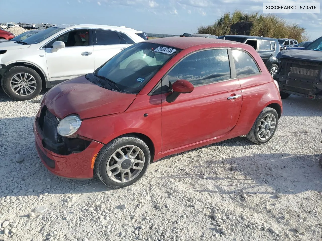 2013 Fiat 500 Pop VIN: 3C3CFFARXDT570516 Lot: 70184774