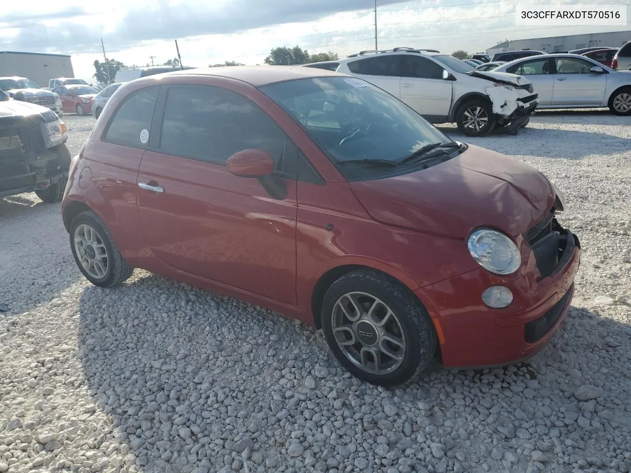 2013 Fiat 500 Pop VIN: 3C3CFFARXDT570516 Lot: 70184774