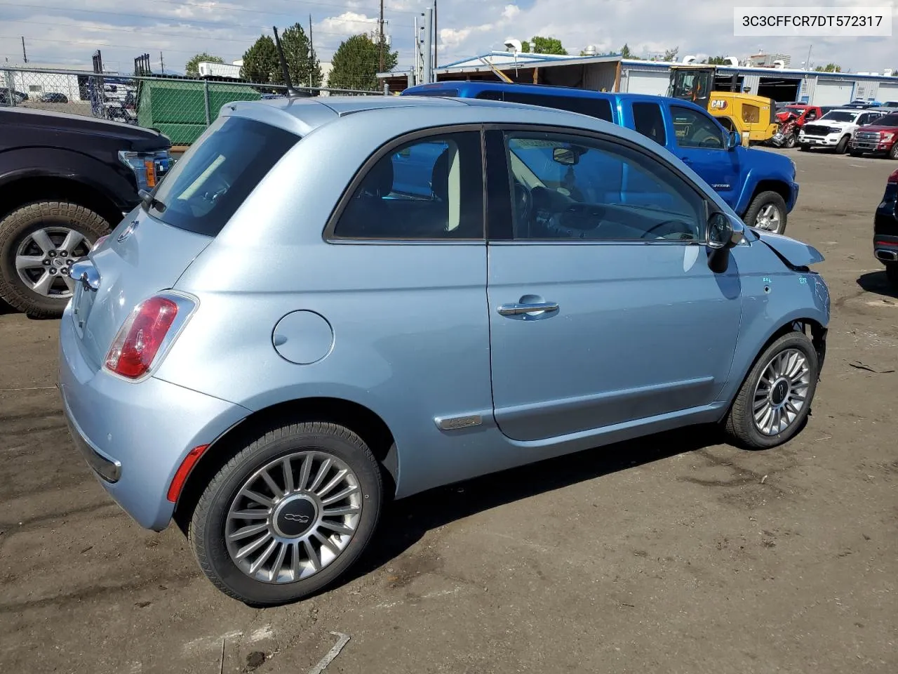 2013 Fiat 500 Lounge VIN: 3C3CFFCR7DT572317 Lot: 70598934