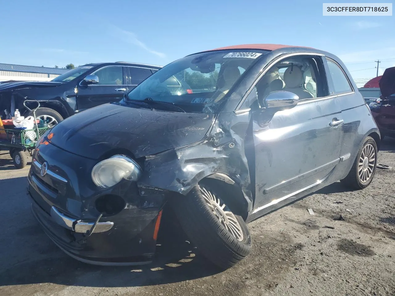 2013 Fiat 500 Lounge VIN: 3C3CFFER8DT718625 Lot: 70766024