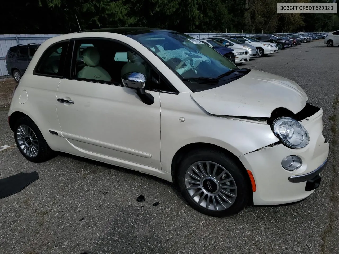 2013 Fiat 500 Lounge VIN: 3C3CFFCR8DT629320 Lot: 72360024