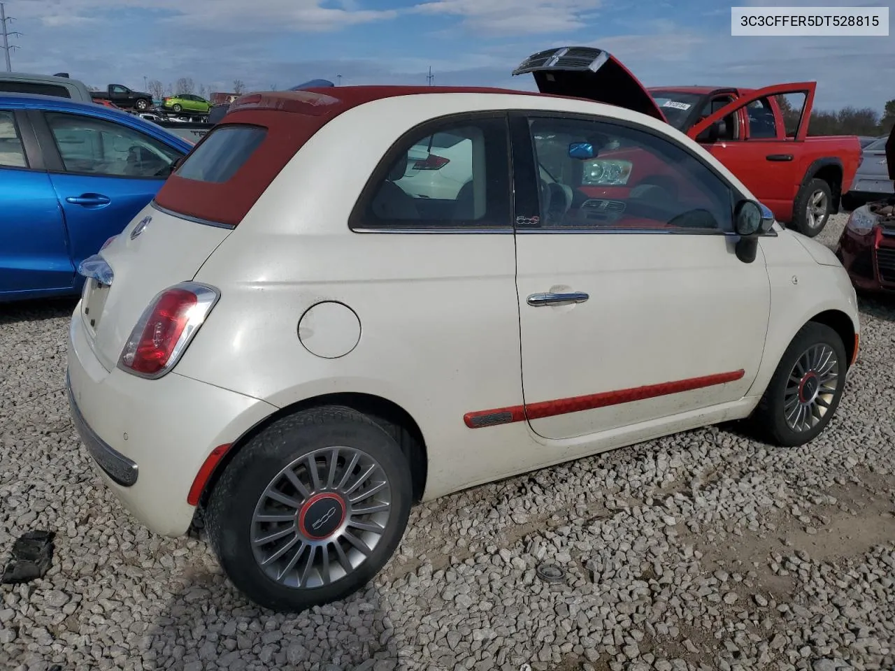 2013 Fiat 500 Lounge VIN: 3C3CFFER5DT528815 Lot: 73606584