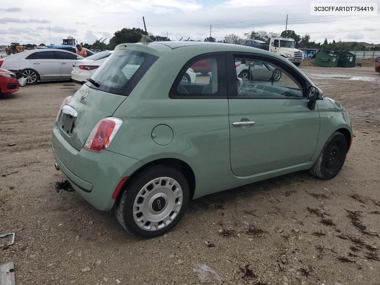 2013 Fiat 500 Pop VIN: 3C3CFFAR1DT754419 Lot: 73715944