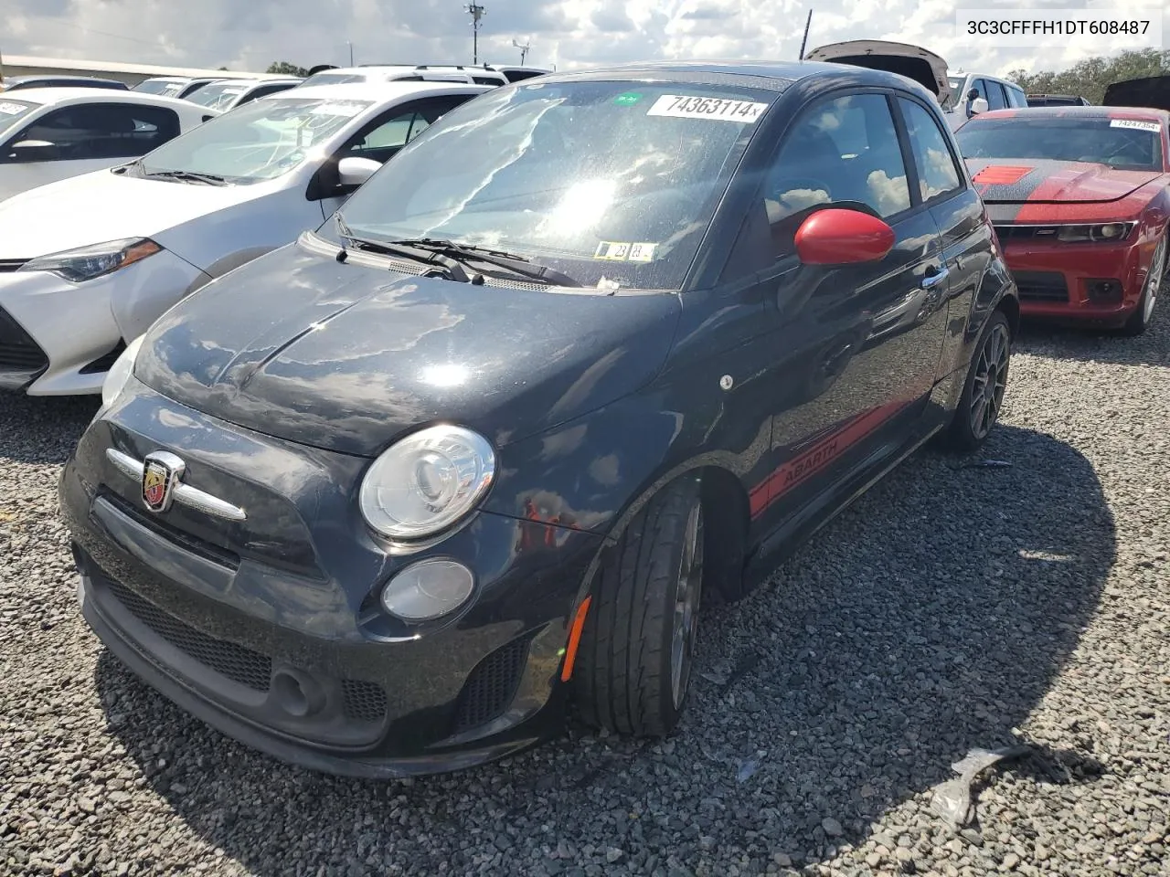 2013 Fiat 500 Abarth VIN: 3C3CFFFH1DT608487 Lot: 74363114