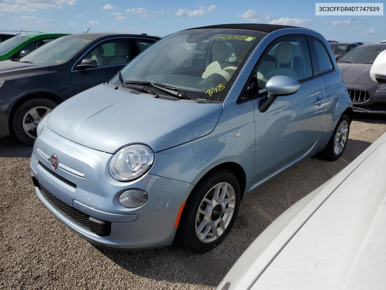 2013 Fiat 500 Pop VIN: 3C3CFFDR4DT747539 Lot: 74511764