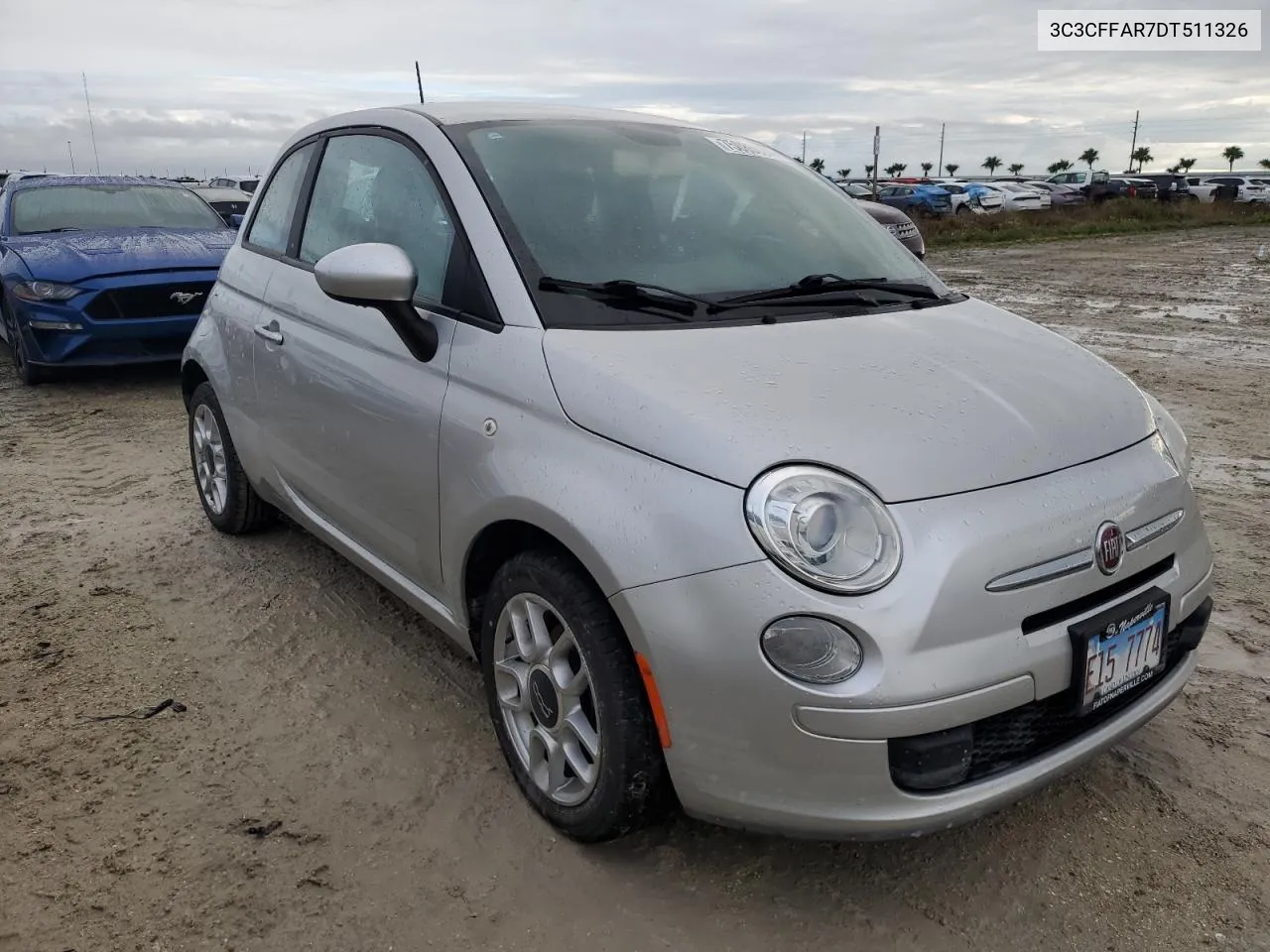 2013 Fiat 500 Pop VIN: 3C3CFFAR7DT511326 Lot: 75085624