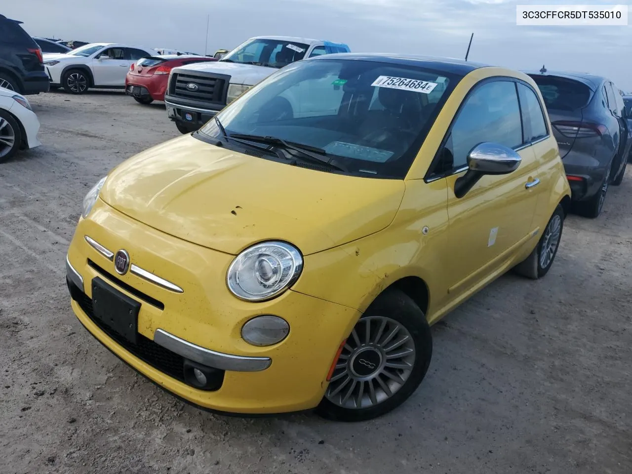 2013 Fiat 500 Lounge VIN: 3C3CFFCR5DT535010 Lot: 75264684