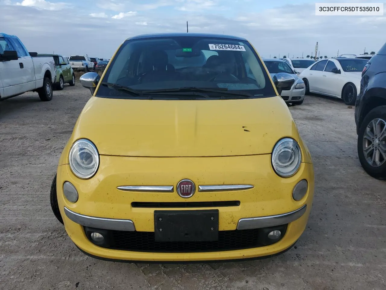 2013 Fiat 500 Lounge VIN: 3C3CFFCR5DT535010 Lot: 75264684