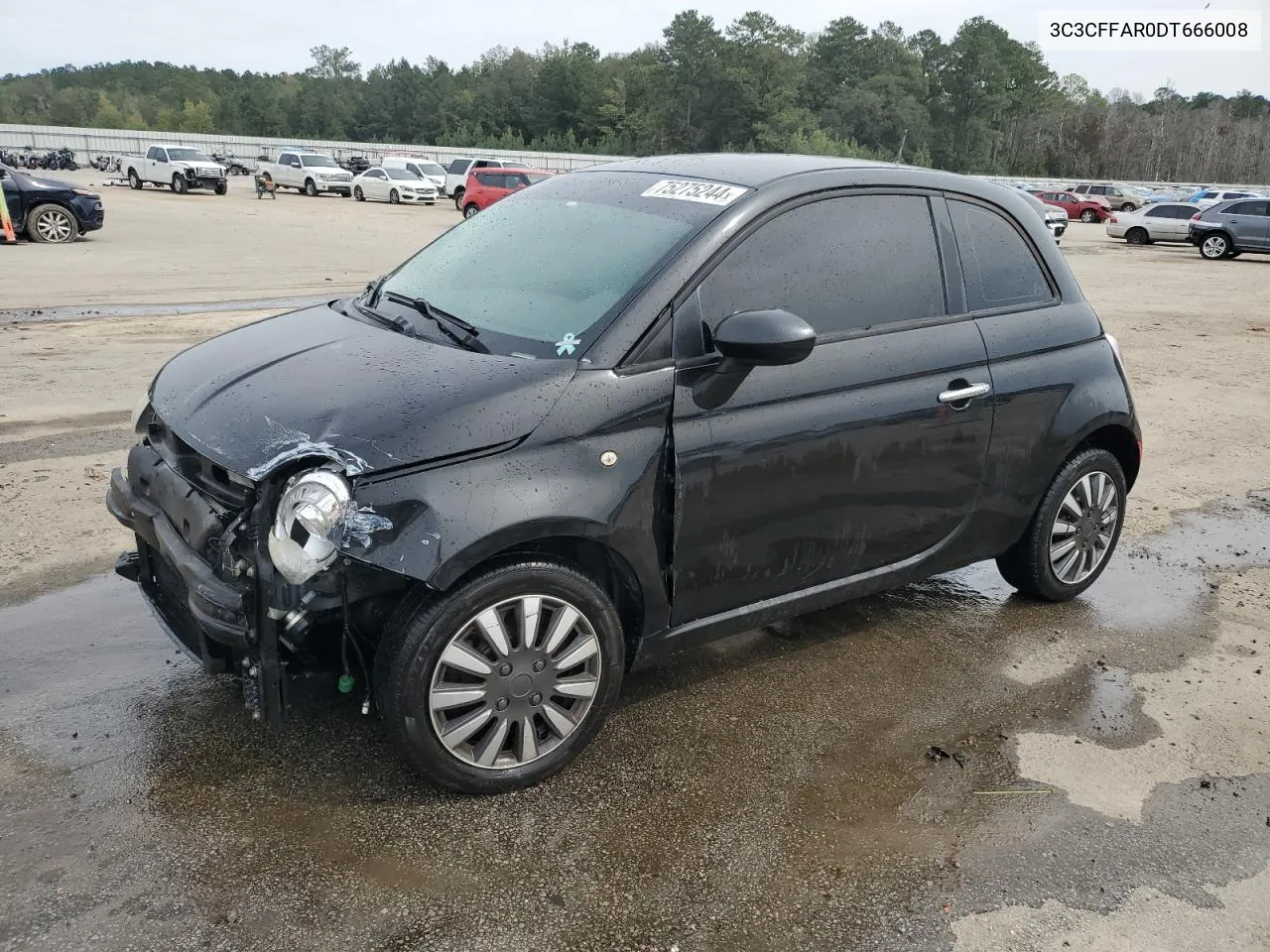 2013 Fiat 500 Pop VIN: 3C3CFFAR0DT666008 Lot: 75275244