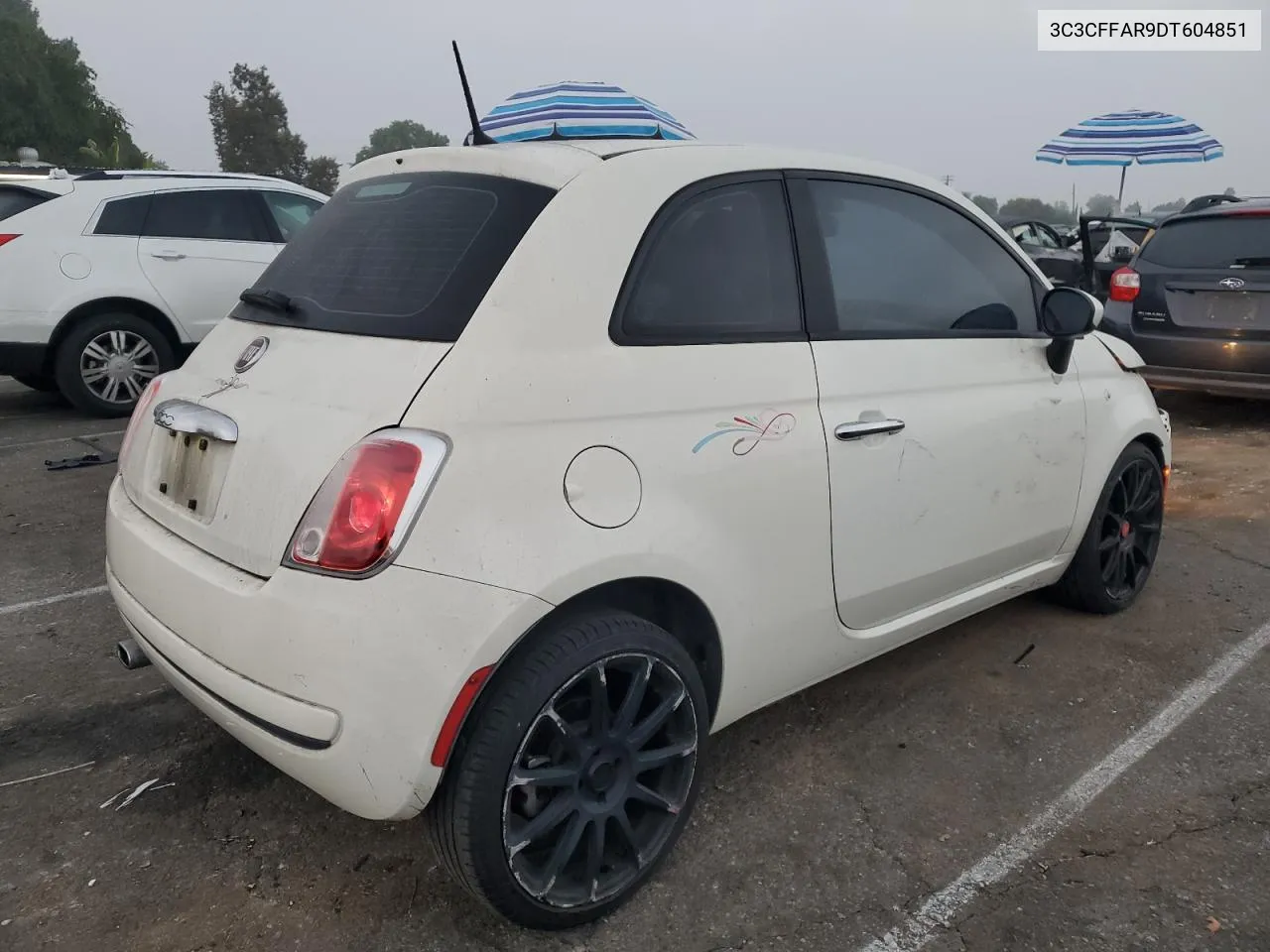 2013 Fiat 500 Pop VIN: 3C3CFFAR9DT604851 Lot: 75366594