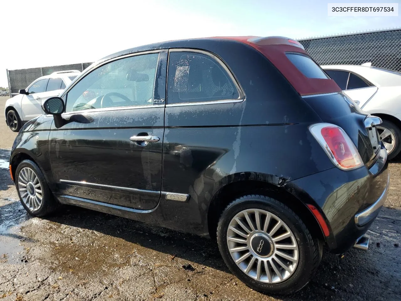 2013 Fiat 500 Lounge VIN: 3C3CFFER8DT697534 Lot: 75419394