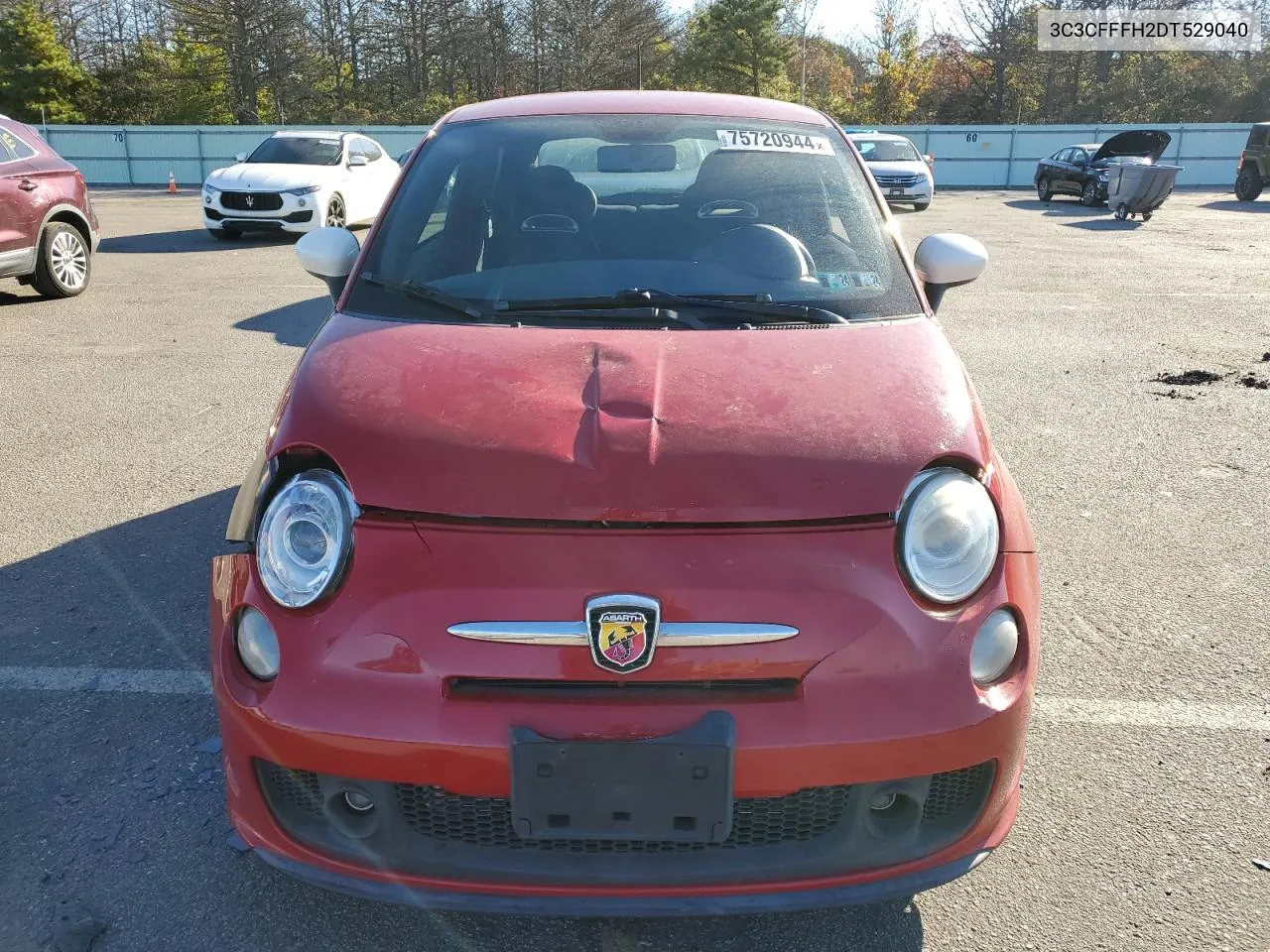 2013 Fiat 500 Abarth VIN: 3C3CFFFH2DT529040 Lot: 75720944