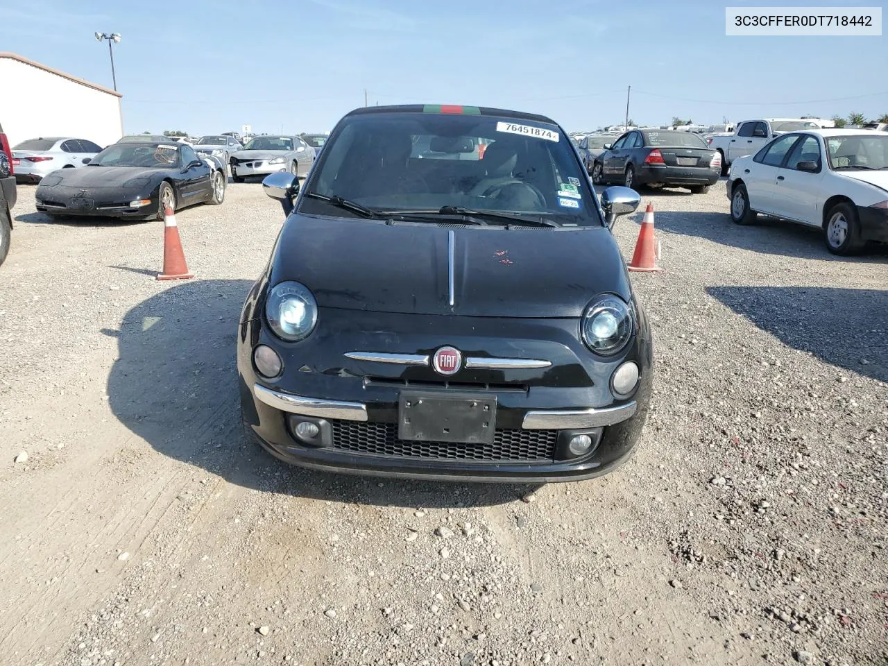 2013 Fiat 500 Lounge VIN: 3C3CFFER0DT718442 Lot: 76451874