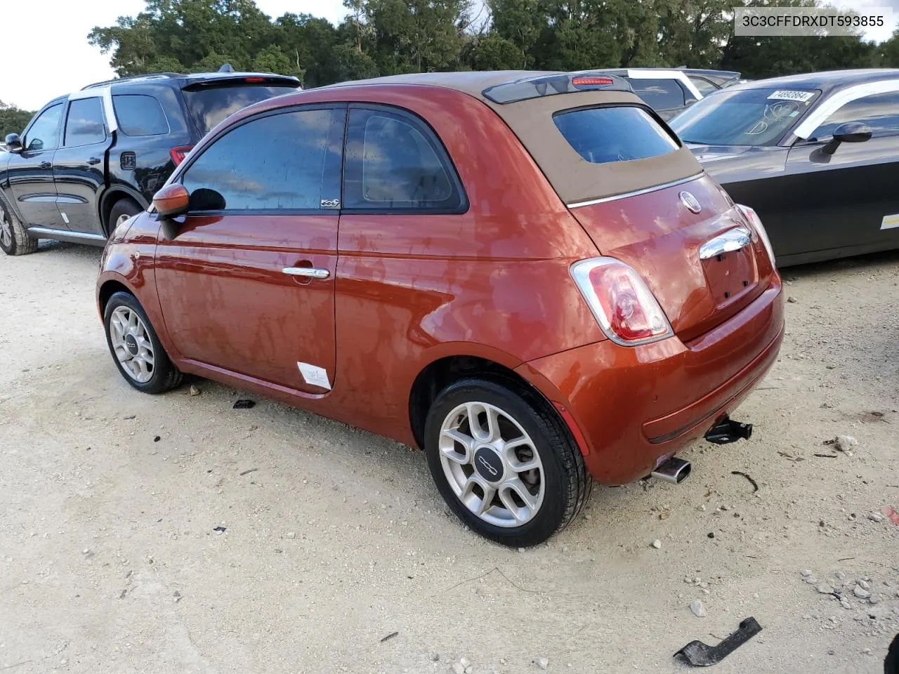 2013 Fiat 500 Pop VIN: 3C3CFFDRXDT593855 Lot: 76670854