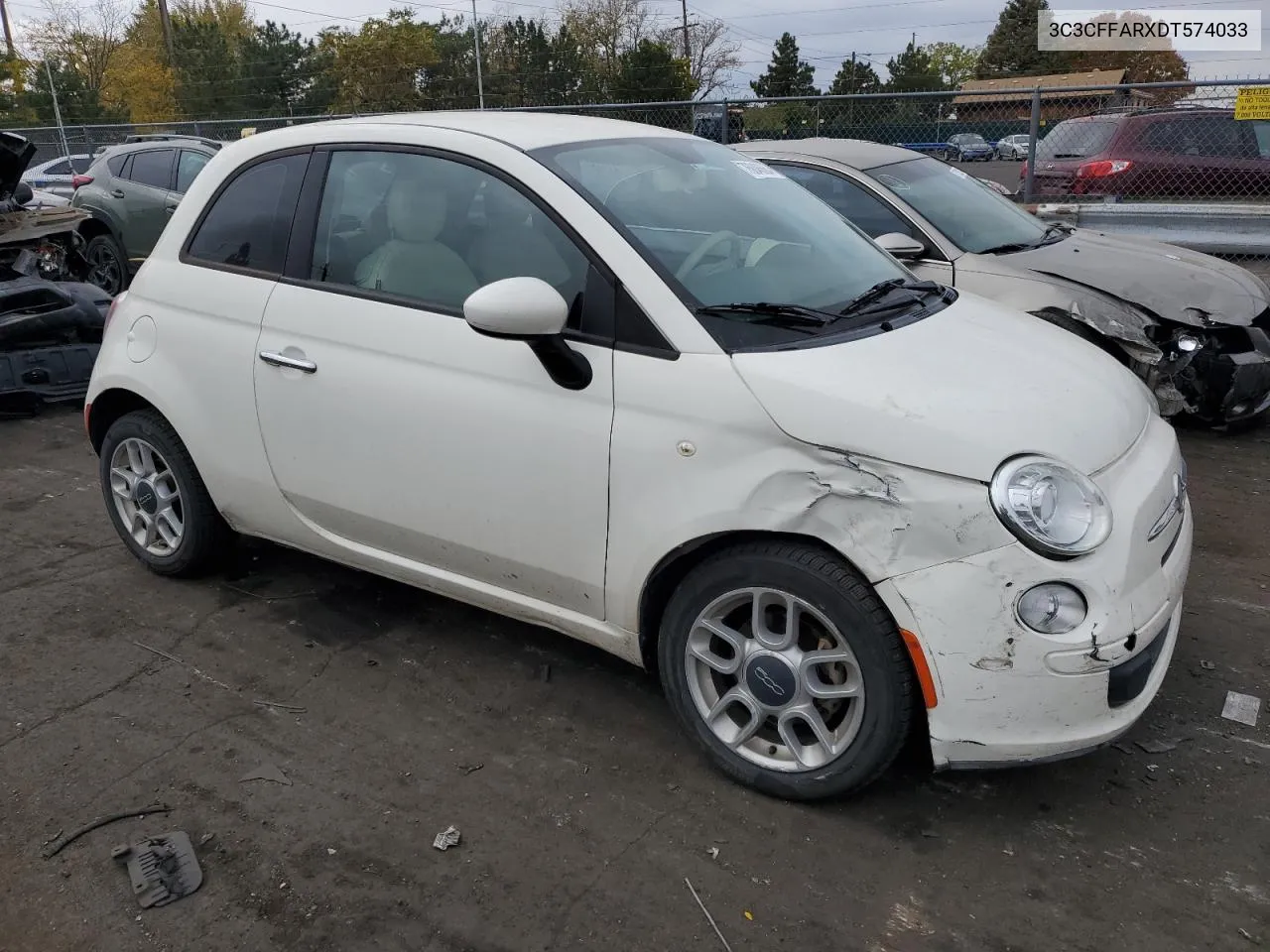 2013 Fiat 500 Pop VIN: 3C3CFFARXDT574033 Lot: 76846664