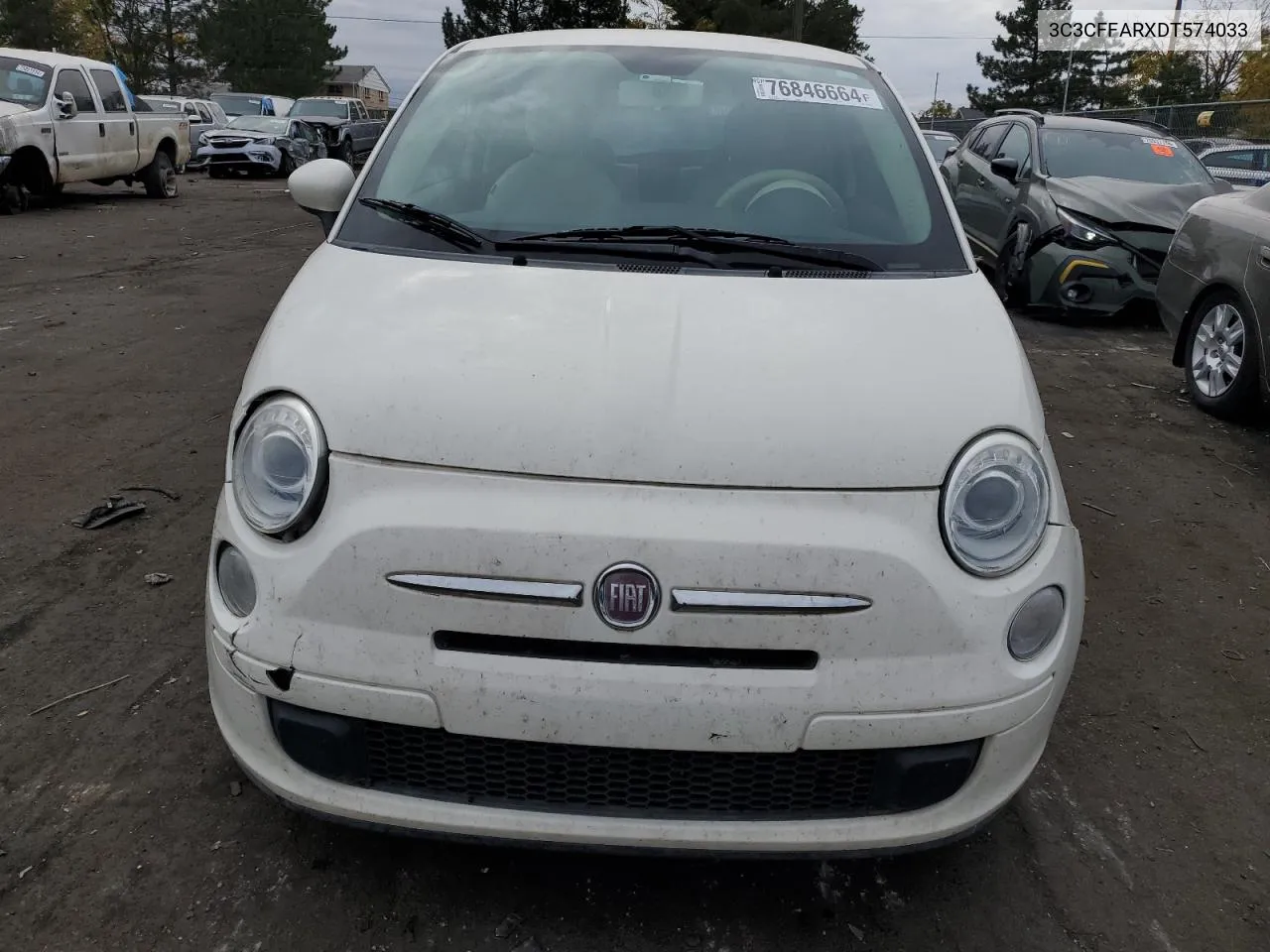 2013 Fiat 500 Pop VIN: 3C3CFFARXDT574033 Lot: 76846664