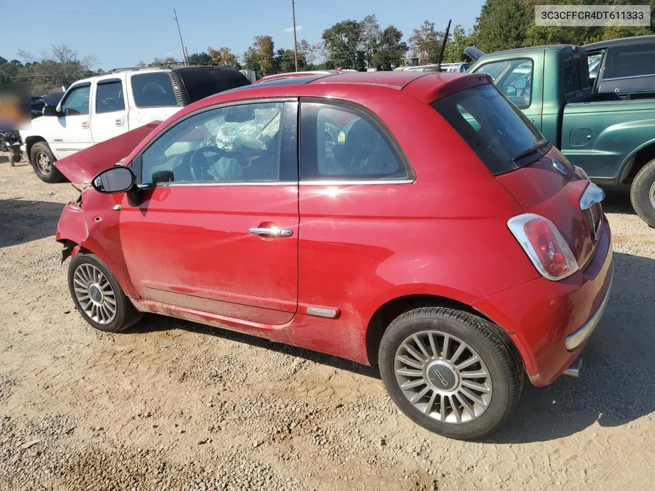 2013 Fiat 500 Lounge VIN: 3C3CFFCR4DT611333 Lot: 77436224