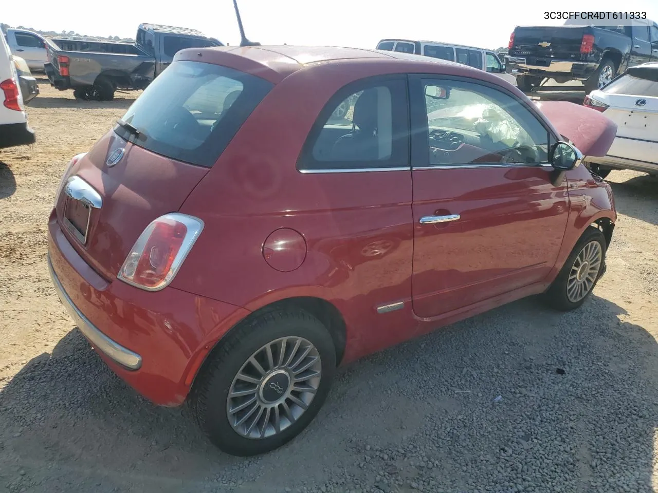 2013 Fiat 500 Lounge VIN: 3C3CFFCR4DT611333 Lot: 77436224