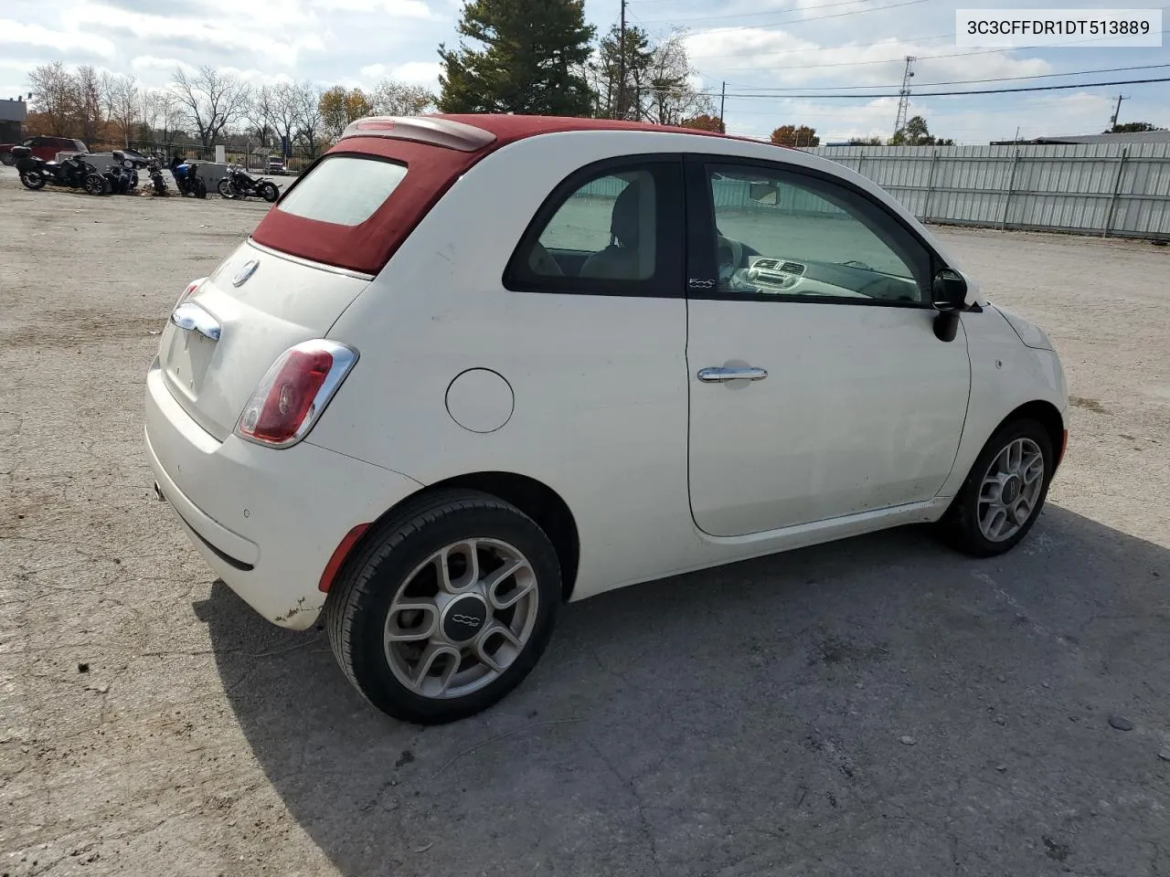 2013 Fiat 500 Pop VIN: 3C3CFFDR1DT513889 Lot: 77578074